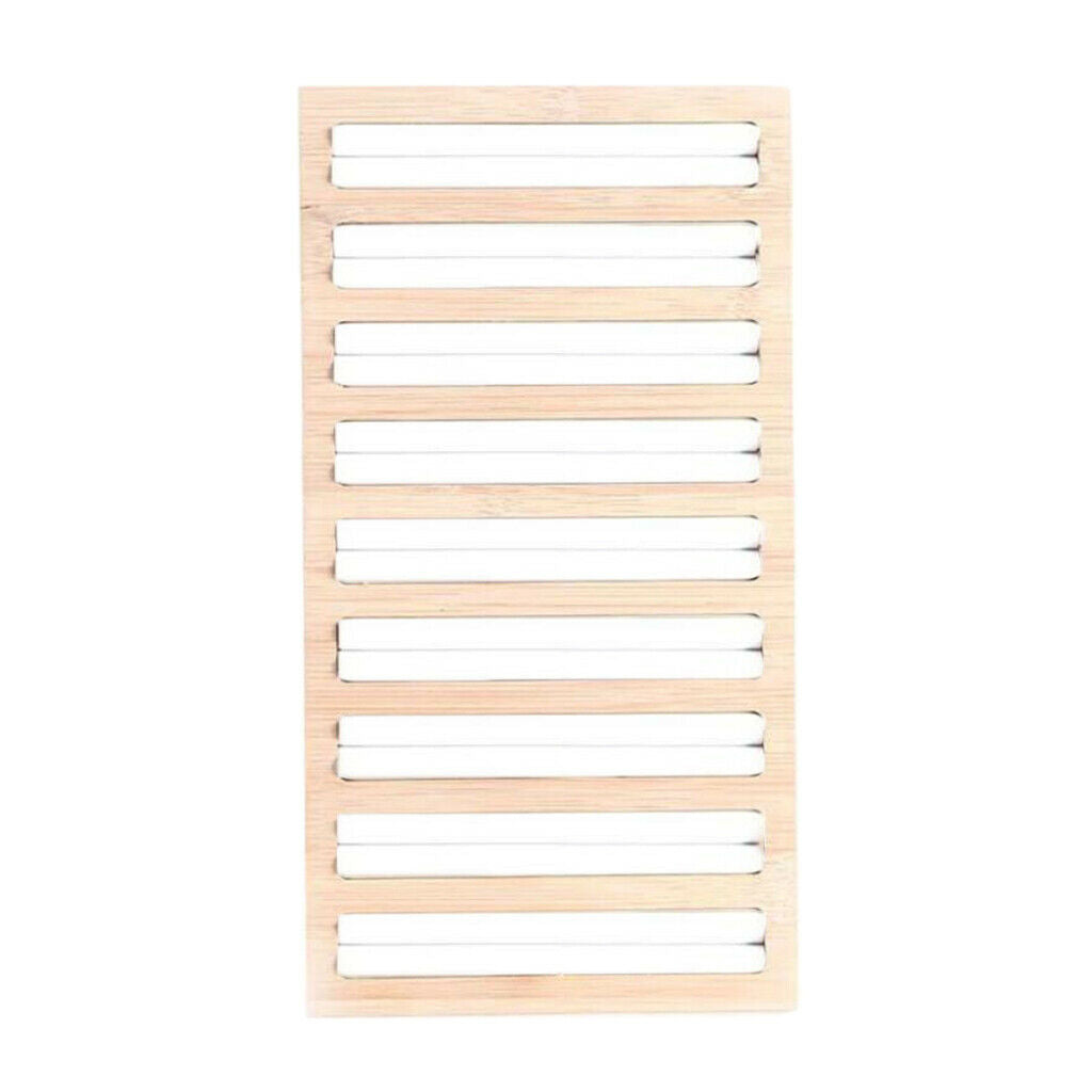 Bamboo Wooden Rings Jewelry Tabletop Display Plate for Stores Retail Shop