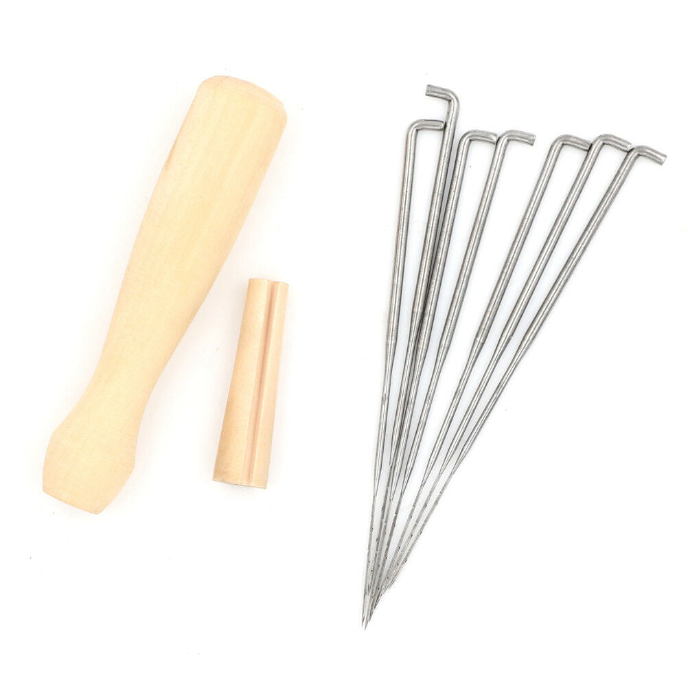 8pcs/set Needle Felting With Wooden Handle Starter Wool Felt DIY Tool Cra.l8