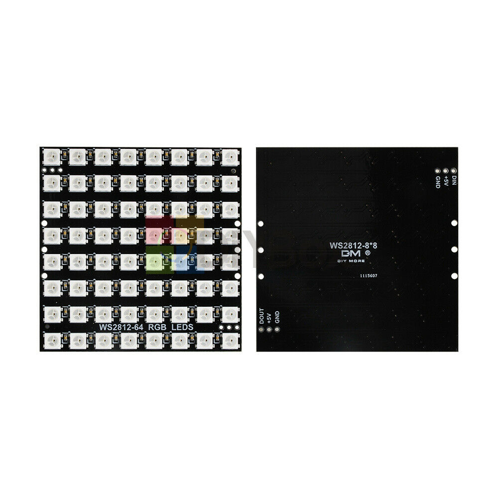 1PCS WS2812B 8x8 64-Bit Full Color 5050 RGB LED Lamp Panel Light for Arduino