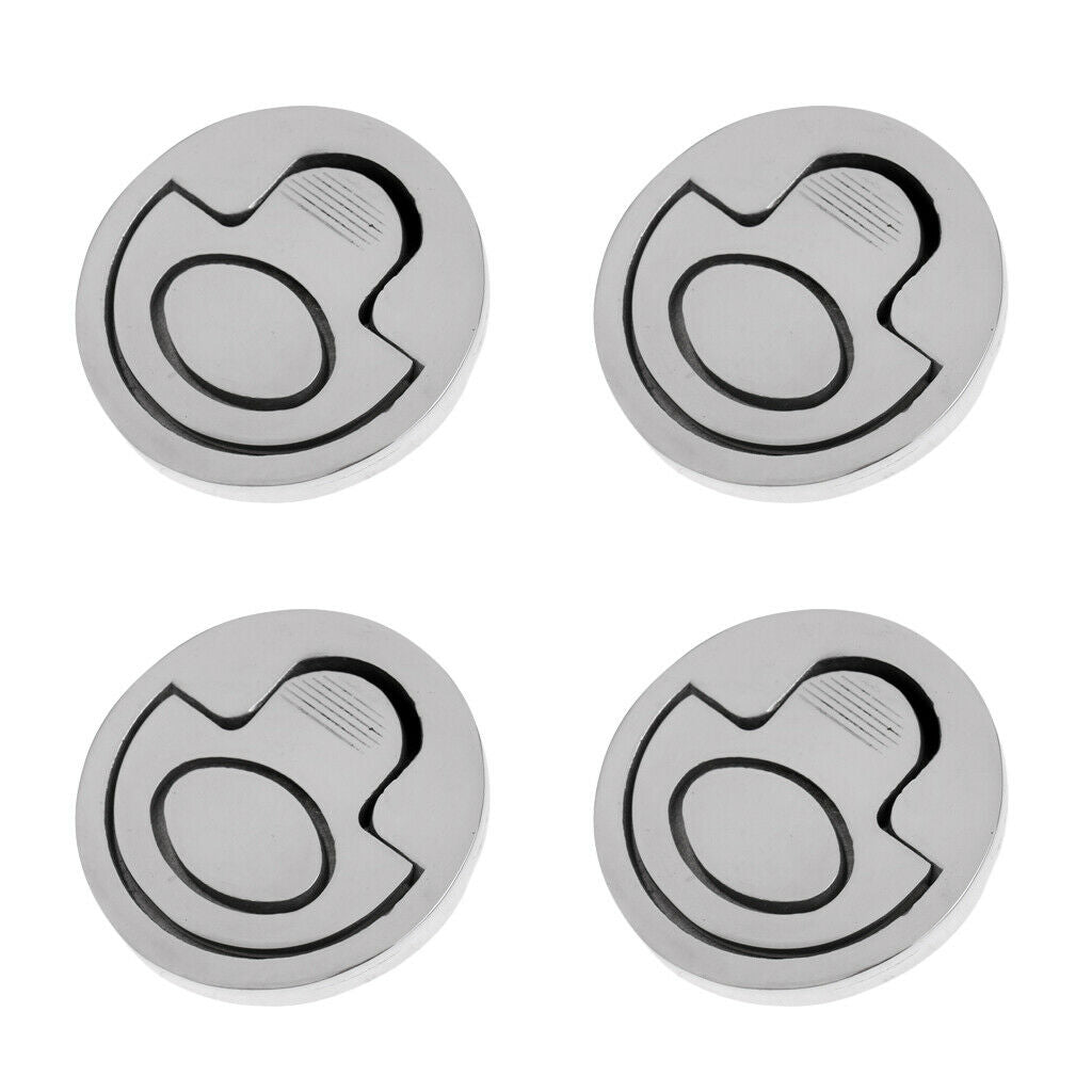 4pcs Boat Recessed Hatch Pull Handle Marine Locker Flush Lift Ring 316 Stainless