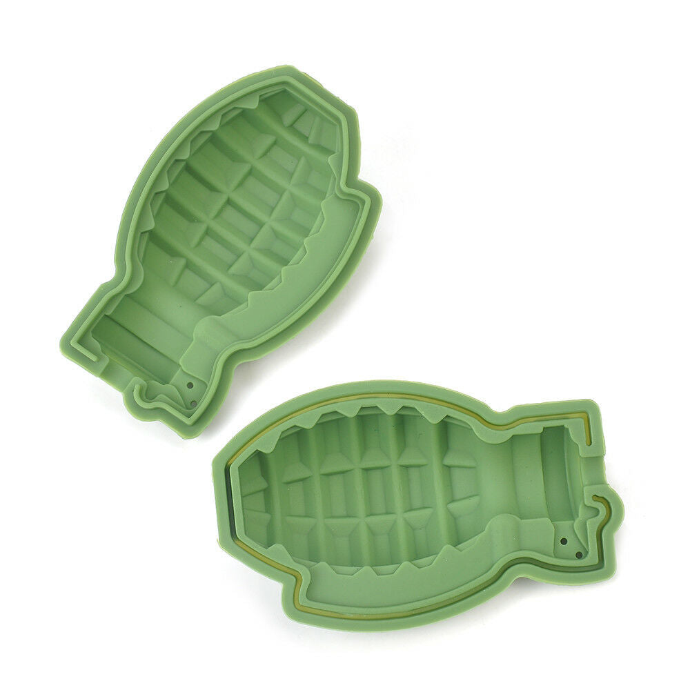1x new Grenade Shape Silicone Ice Tray Mold Frozen Maker Ice Cube Tray Bar Mould