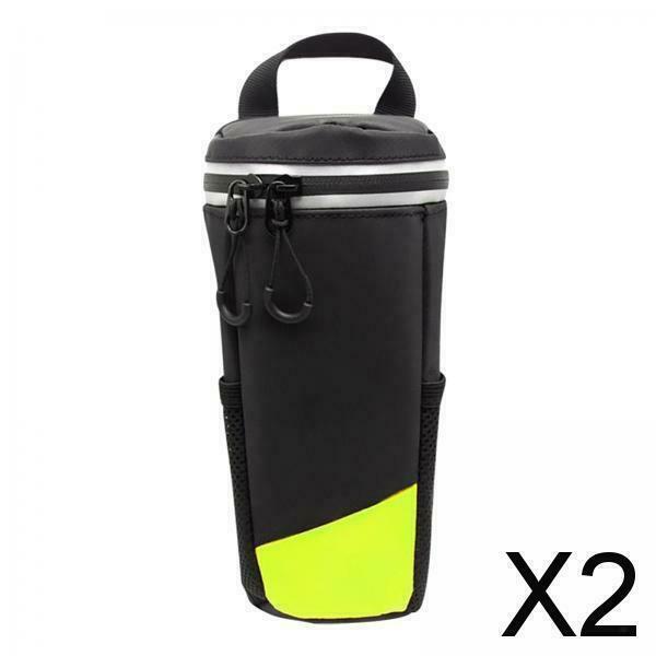2X Bike Carry Handlebar Bag Cycling Pannier Bag with Magnetic green