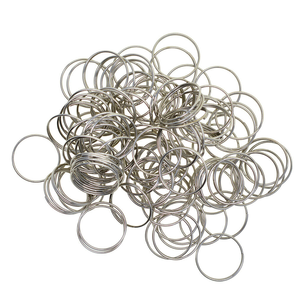 20mm Iron Flat Split  Key  Connector Keychain Loop Finding Jump