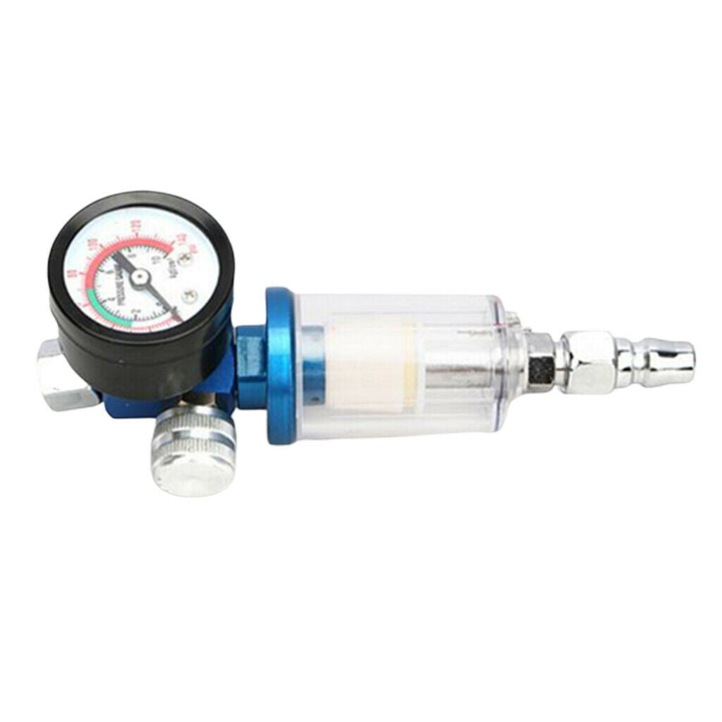 1/4" Pneumatic Air Filter Regulator w 43mm Pressure Gauge Easy to Install