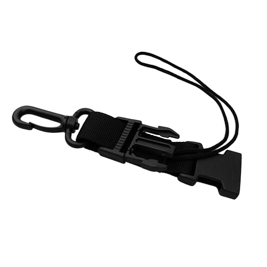 Scuba Dive Light Camera BCD Lanyard with Quick Release Buckle Clip Black A