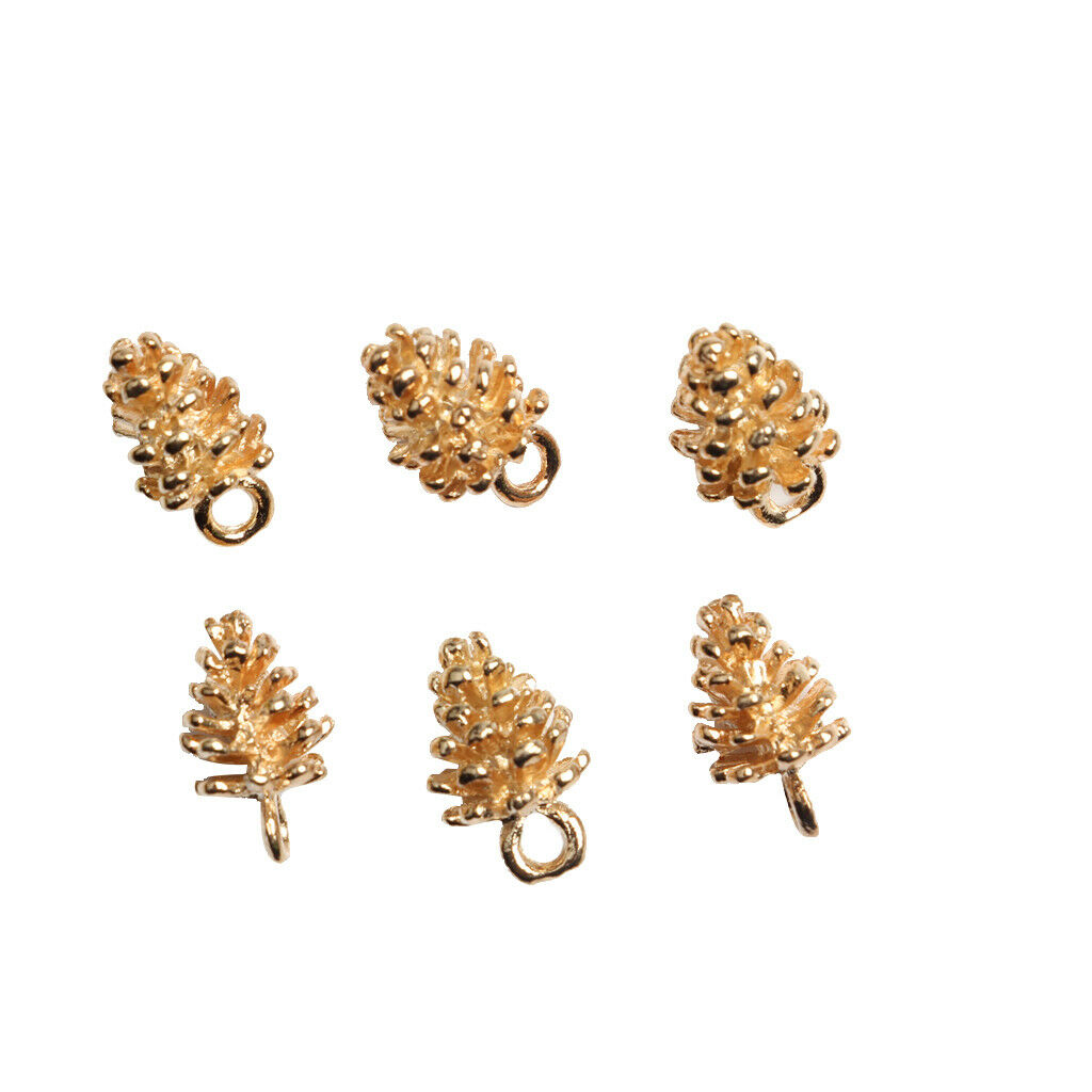 10pcs Metal Pine Cone Hair Charms Wedding Bridal Hair Decor Hair Accessories