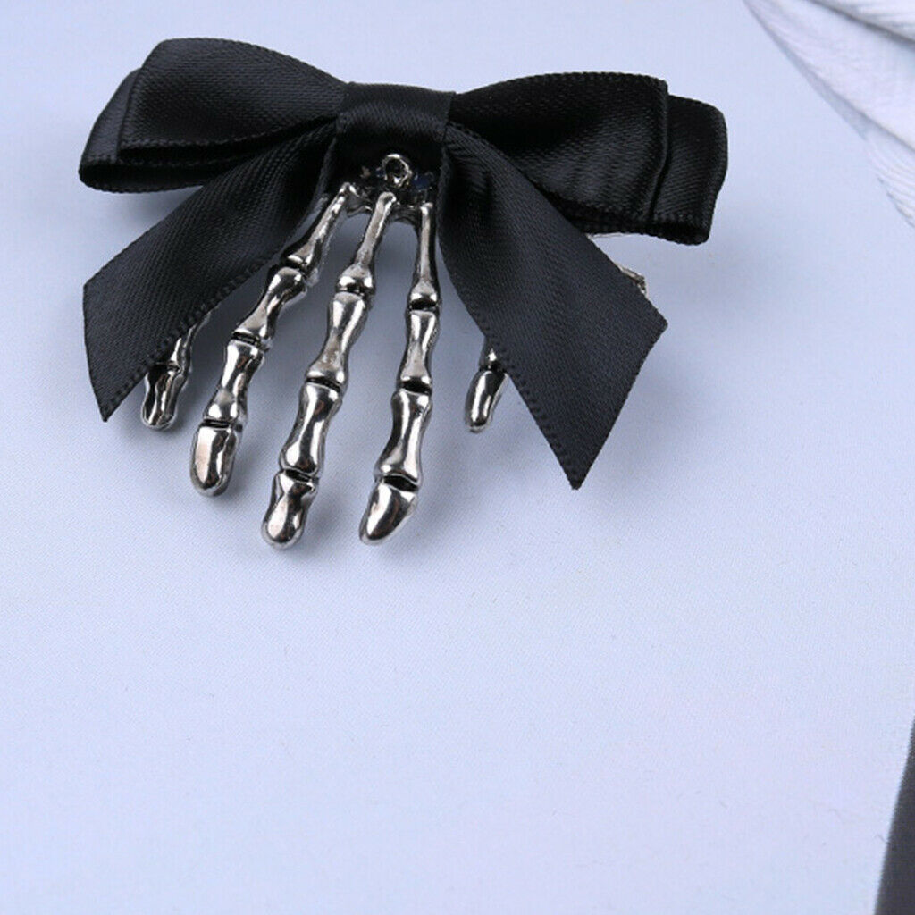 2Pcs Halloween Skeleton Bone Claw Hair Clip Zombie Hand Hairpin for Girls