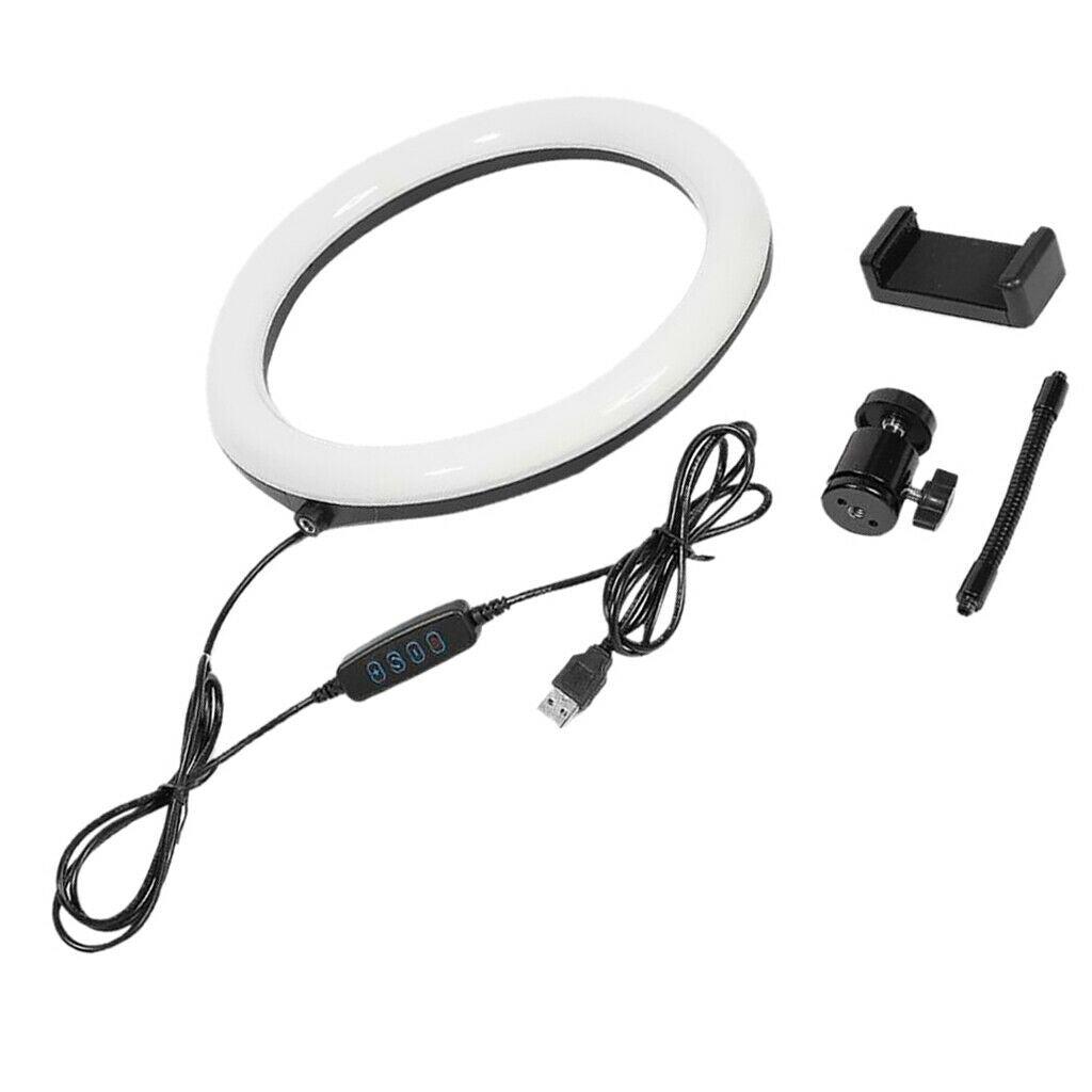 LED Video Light Kit, USB Ring Lamp 3200K/5500K Dimmable Photography Accessory