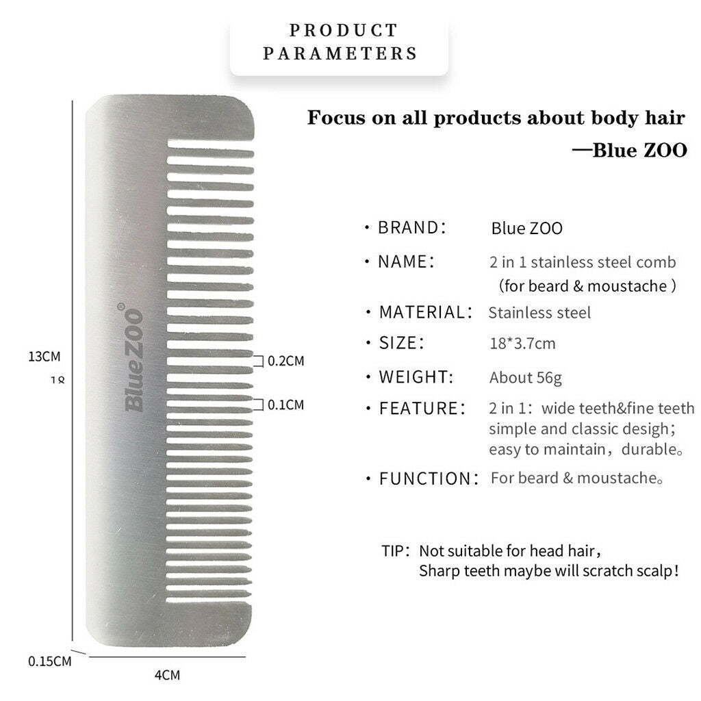 Hair Comb Detangling Hair Mustache Comb Anti-static Beard