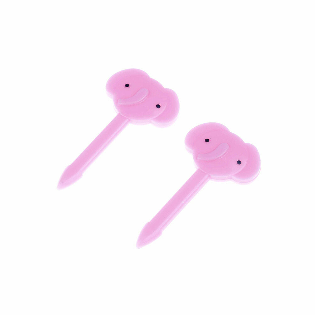 10x Cute Animal Fruit Forks Dessert Fork Toothpick Kids Tableware Food Pi.l8