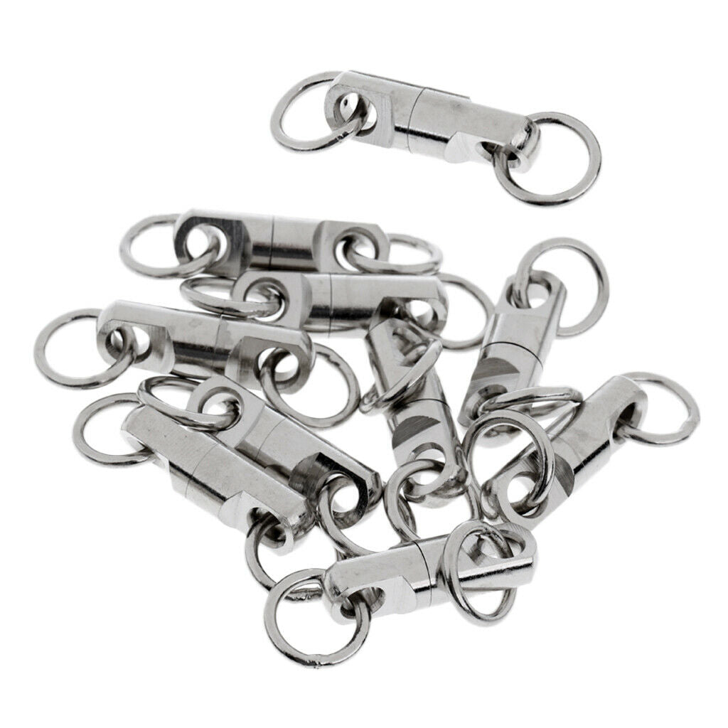 10pcs Fishing Ball Bearing Swivels Heavy Duty Big Game Fishing Swivels 9mm