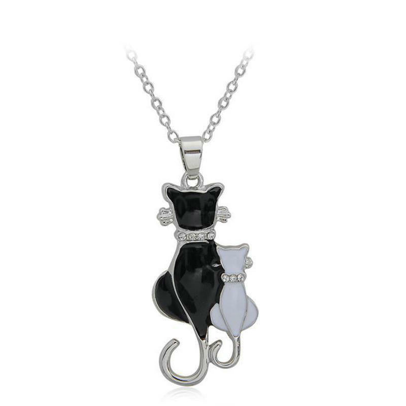 Fashion Women Girl Elegant Lovely Cat Pendant Necklace Sweaters Chain Jewelry