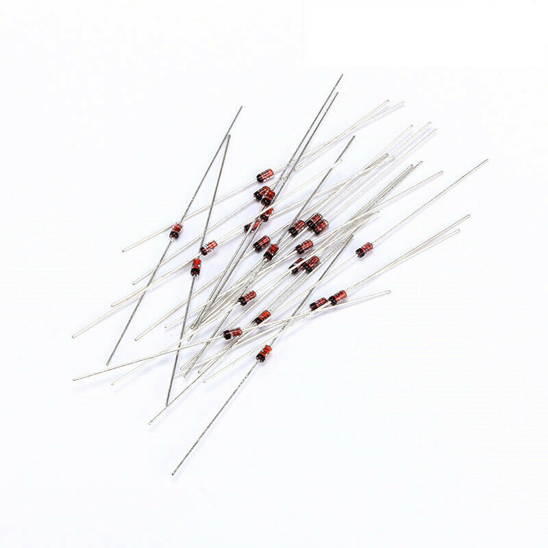 100pcs 1N4148 DO-35 Diode (Glass Seal) Switching Diode Actives Rectifiers