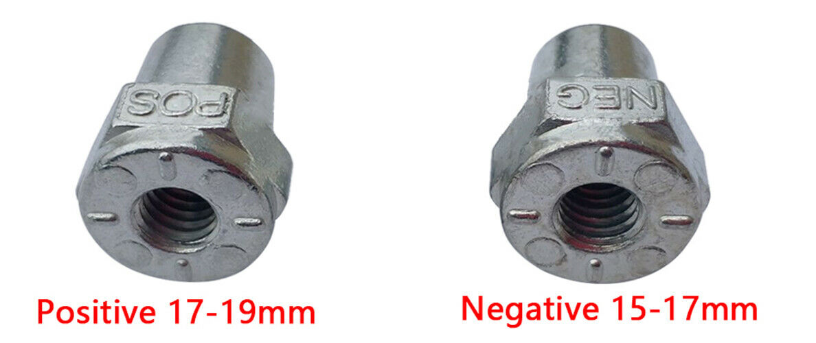 Car Positive+ Negative Battery Top Post Terminal Adapter Converter Connector 2pc