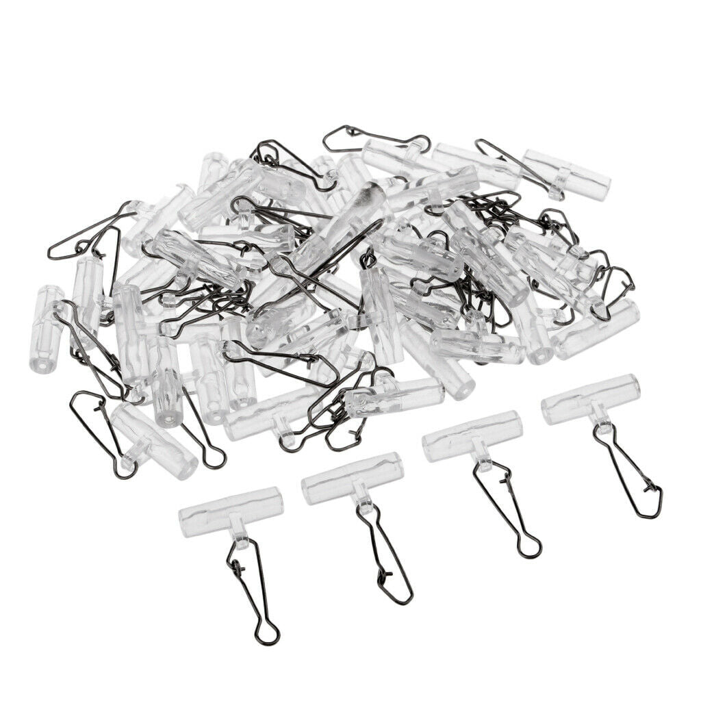 50pcs High Strength Fishing Sinker Slide with Stainless Steel Snap Tackle M