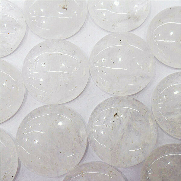 10Pcs 25mm Natural White Crystal Round Cab Cabochon DIY Jewelry Making HH7207
