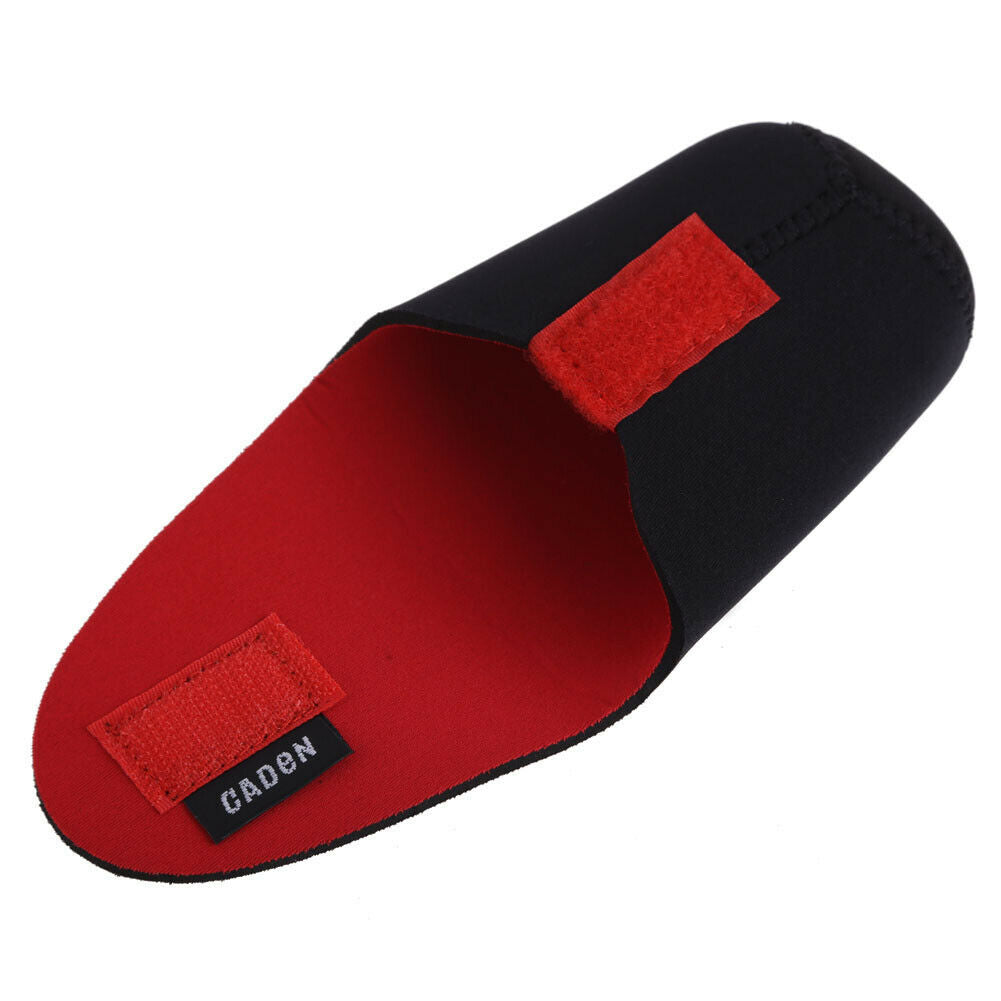 Neoprene DSLR Camera Lens Soft Protector Pouch Bag Case Set S New Black+Red @