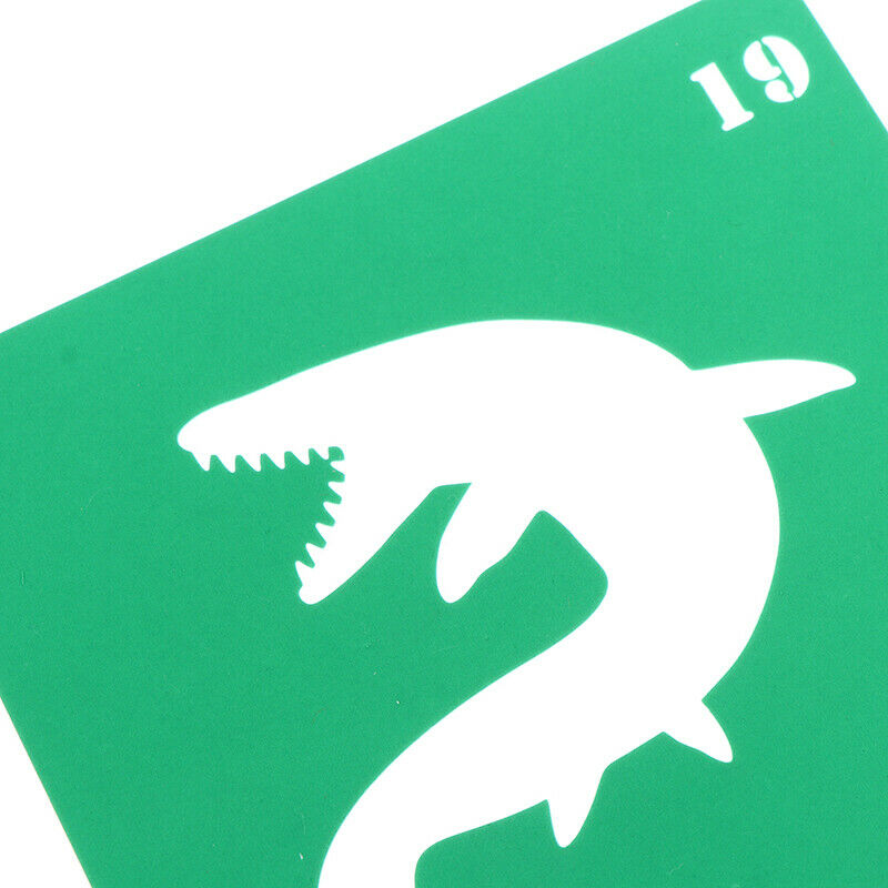 20x Dinosaur Stencils Templates Reusable Plastic Craft Drawing Painting Templ XC