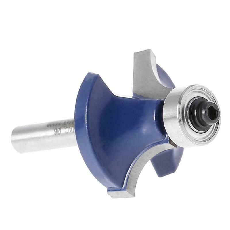 3 Pcs Radius 1/4" Shank Round Over Beading Edging Router Bit Set For Woodworking