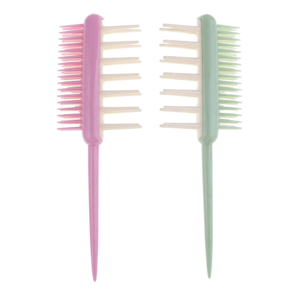 2pcs Multipurpose 2 Sided Hair Comb  Hair   Brush Coloring Tools