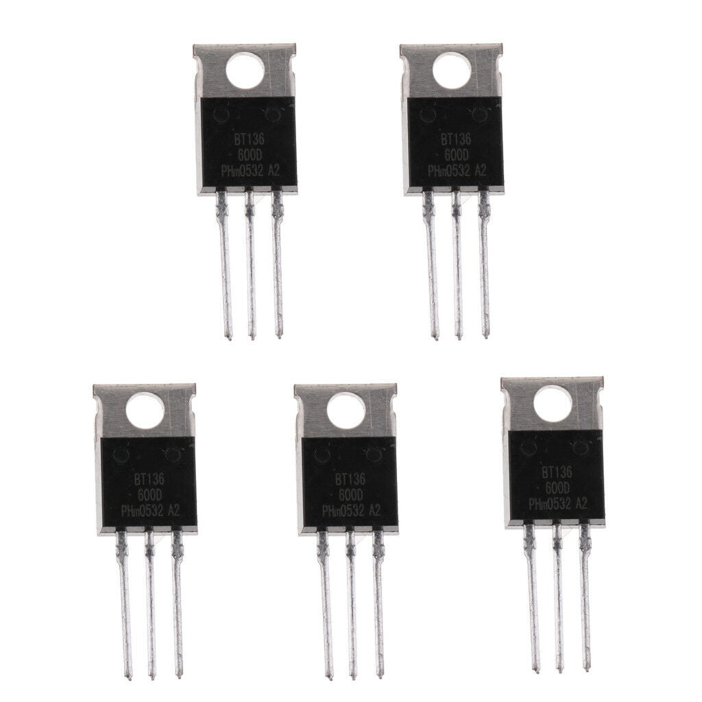 5x BT136-600 600V 4Amp High Switching Speed Silicon Transistor
