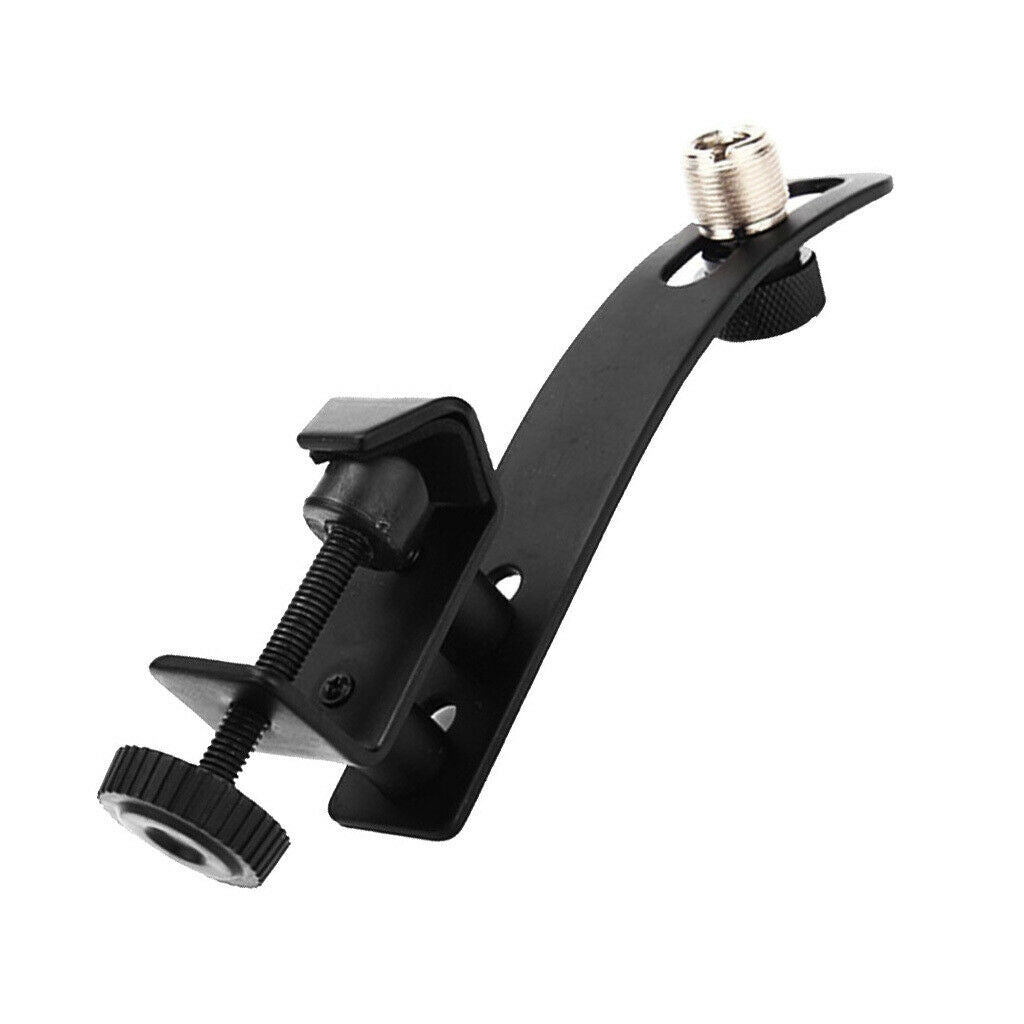 1pc Black Drum Mic Microphone Clip Clamp Shockproof Clip Holder Stand