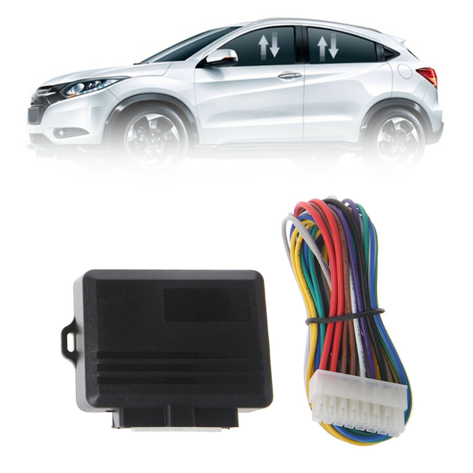 Window Closer Roll Up Closer Module Intelligent Close for 2 Door Cars Black