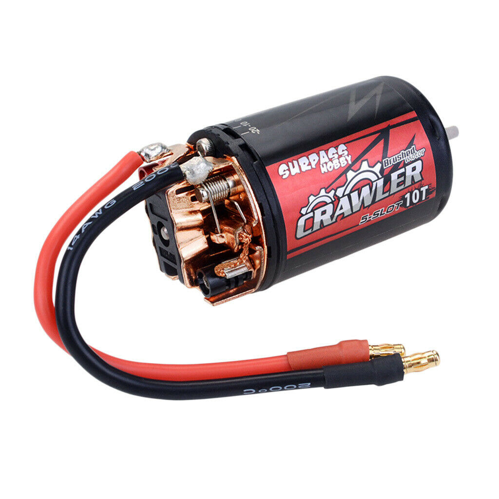 Improved 5 Slot 550 10T Brushed Motor for RC Axial SCX10 D90 D110