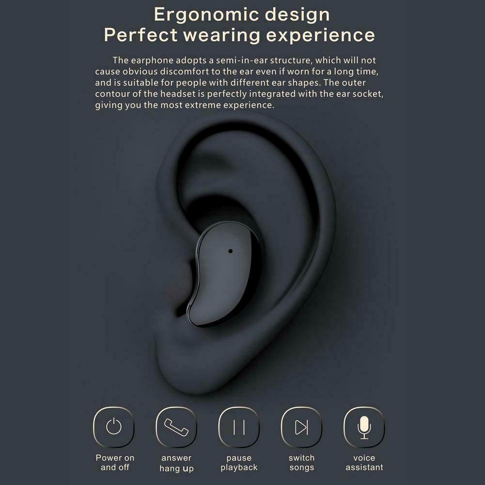 2 in 1 Smart Watch W/Earbuds Adjustable Bluetooth Headset Wireless Earphones Set