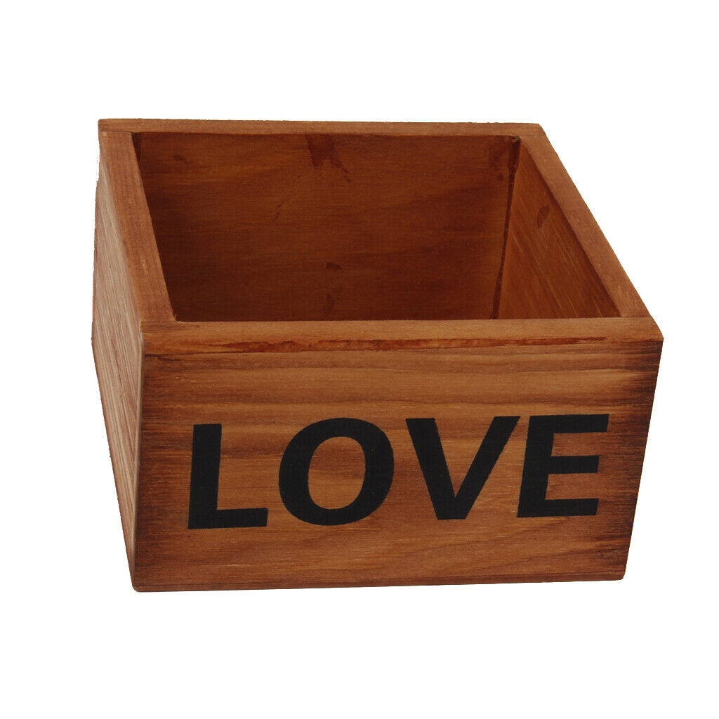 Retro Wooden Box Storage for Jewellery Essence Oil Bottles Gift Plant Holder