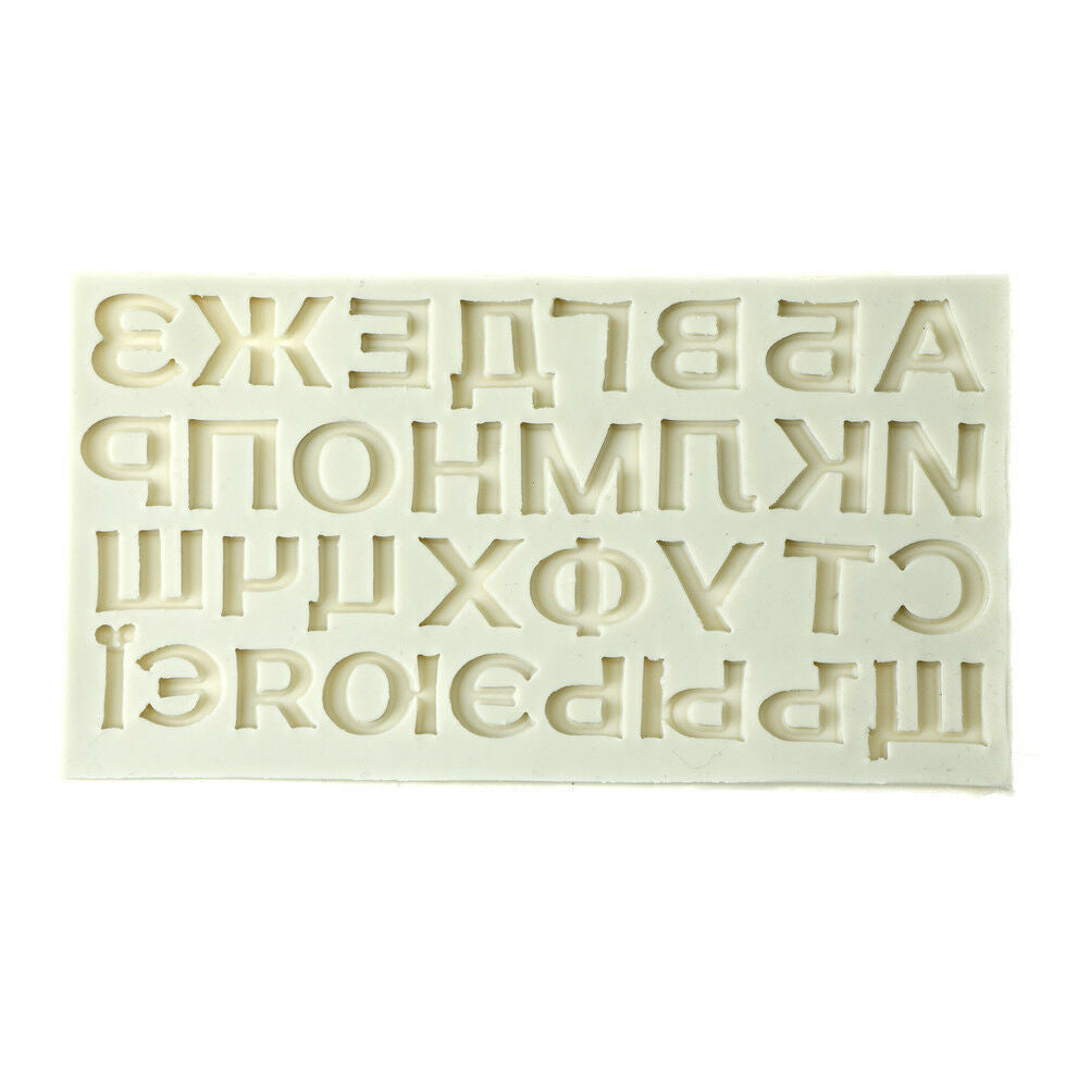 Russian Alphabet Letters Silicone Fondant Mold Chocolate Cake Decorating .l8