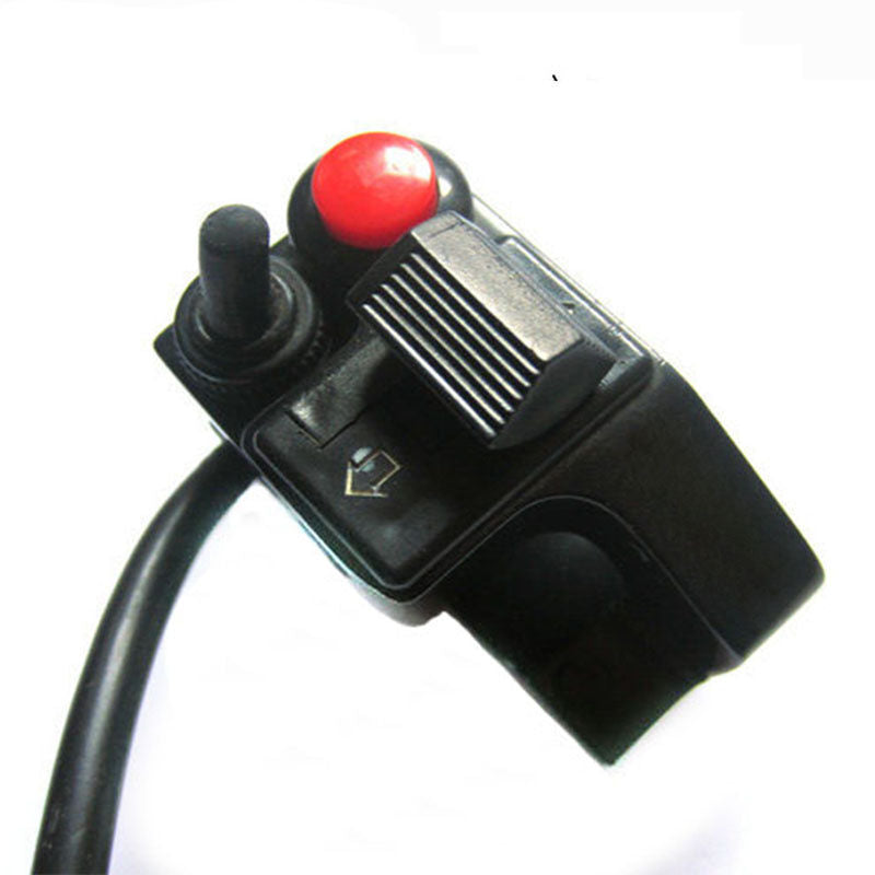 7/8" 22mm Aluminum Motorcycle Handlebar Horn Beam Turn Push Switch