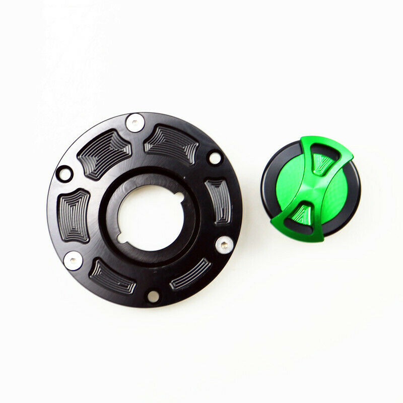 Green CNC Fuel Tank Cap Cover For Street Bike Kawasaki Z250 Z300 Ninja 250 300