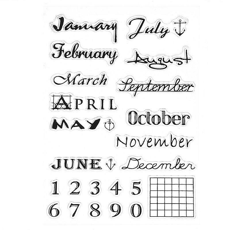Month Of Transparent Clear Silicone Stamp For DIY Scrapbooking Photo Album Decor