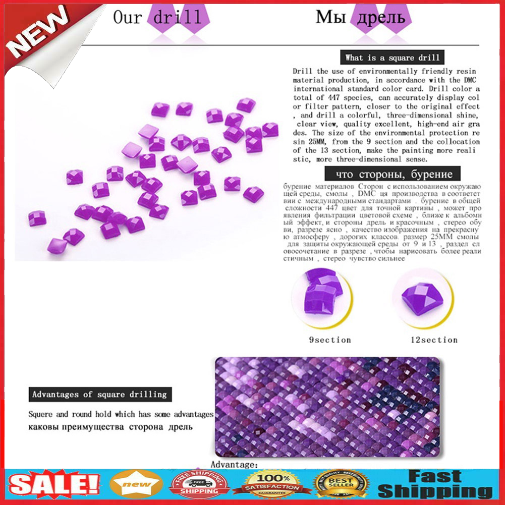 Tiger Full Drill Square Diamond Painting 5D DIY Mosaic Kit for Bead Art @