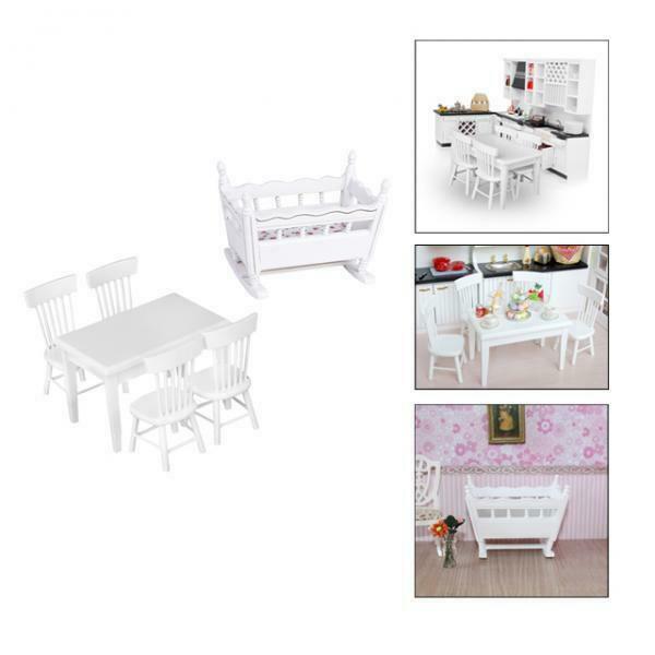 Handmade Furniture Wooden Realistic Scenes Pretend Play House Room Decor