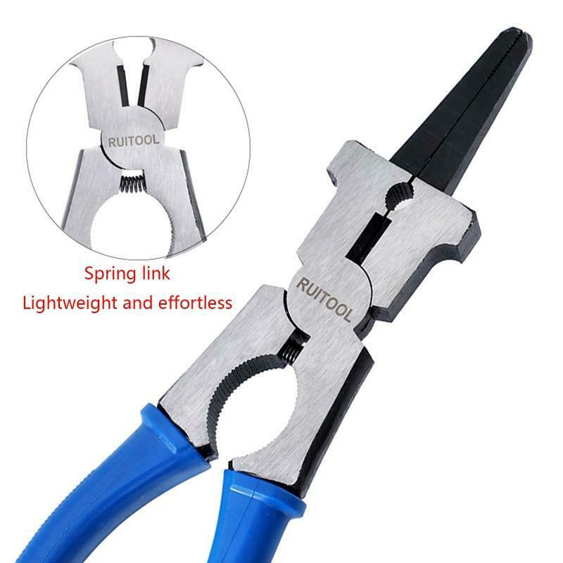 Multipurpose MIG Welding Pliers Flat Mouth Pincers Wire Cutting Spring Loaded