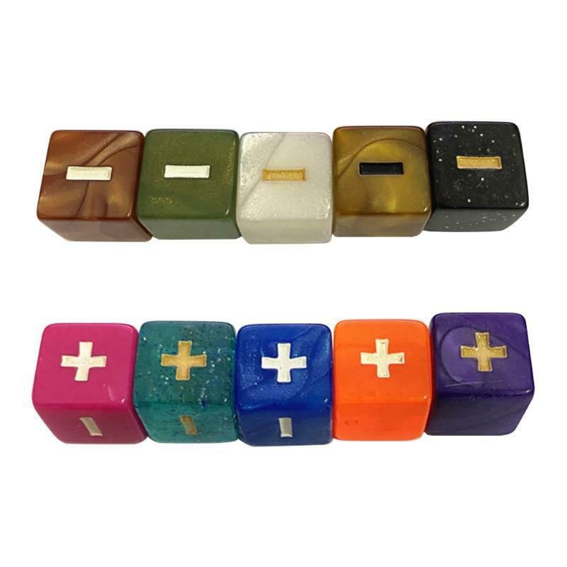 Pack of 10 Basic Addition & Subtraction Math Kit 16mm Dice Multi-color Colorful