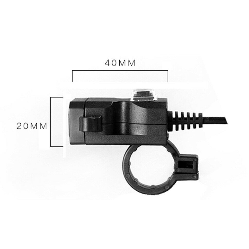 Waterproof Dual USB E-bike Handlebar Charger Socket  Switch