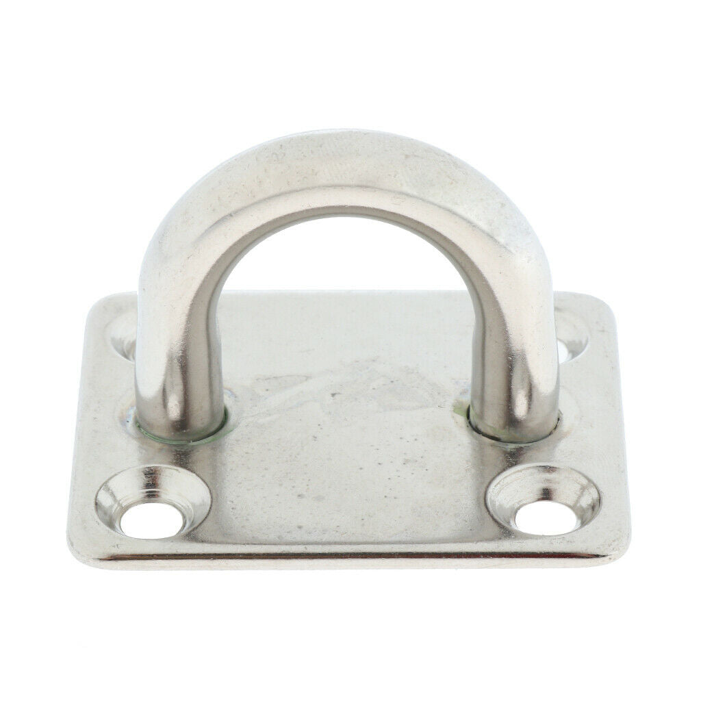Heavy Duty Marine Grade Anchor 8mm Square Pad Eye Plate Shade Sail Ring Hook