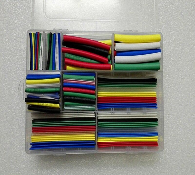 7 Colors, 378 Pcs Polyolefin Heat Shrinkable Tubing Sleeving Wrap Cable Kit