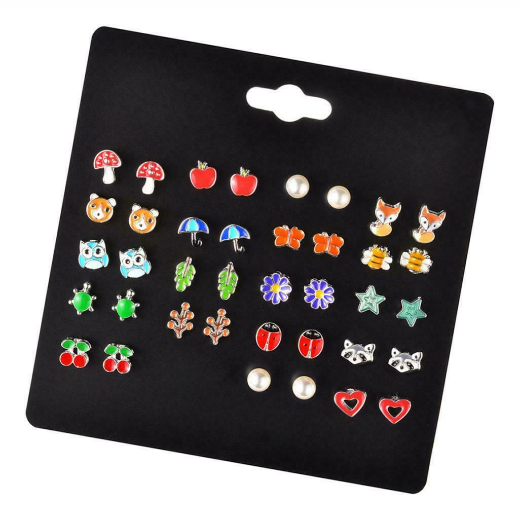 20 Pairs Cute Assorted Multiple Shapes Stud Earrings for Women Earrings Set
