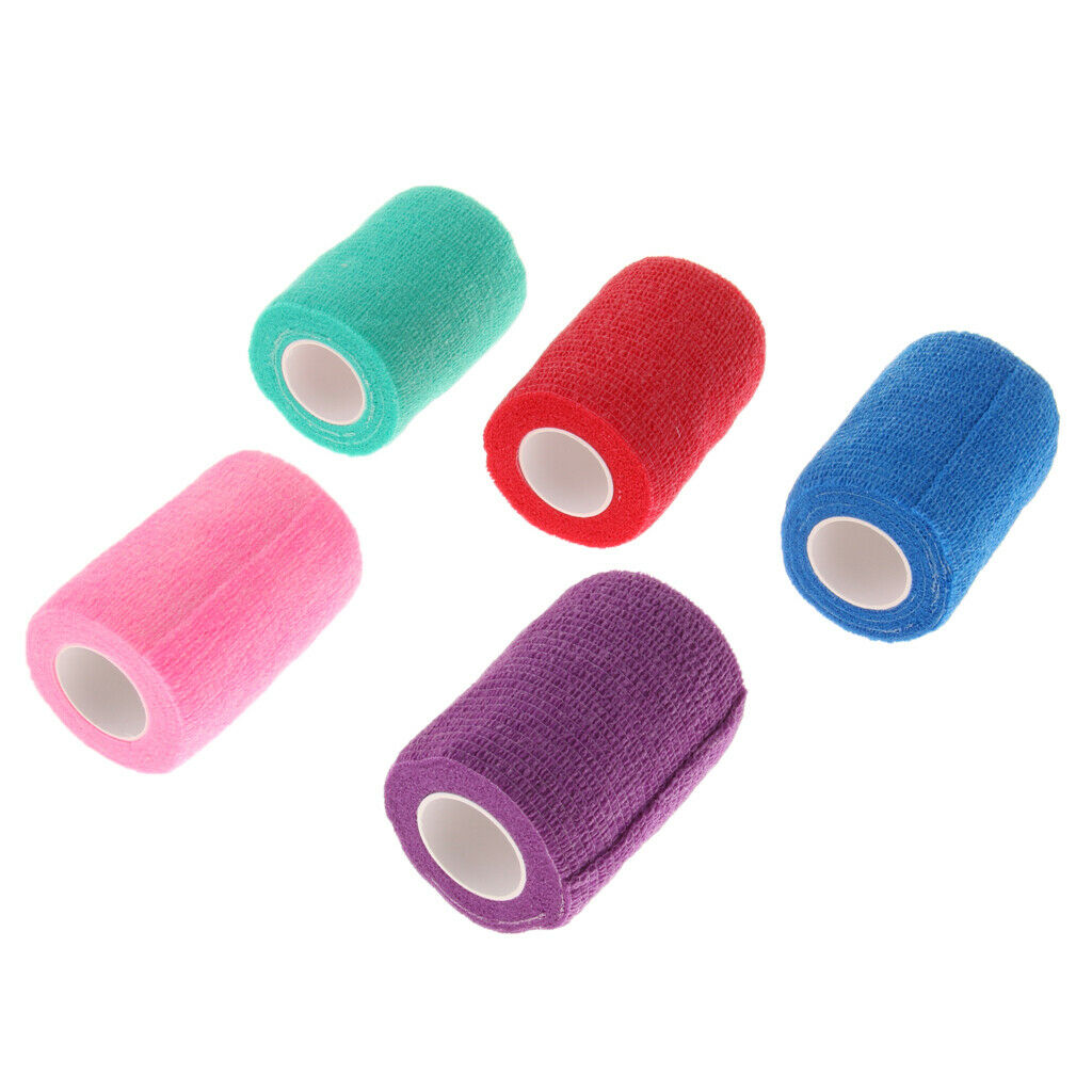 10Pcs Cute Pet Dog Cat Vet Wound Elastic Cohesive Bandage Self Adherent Wrap