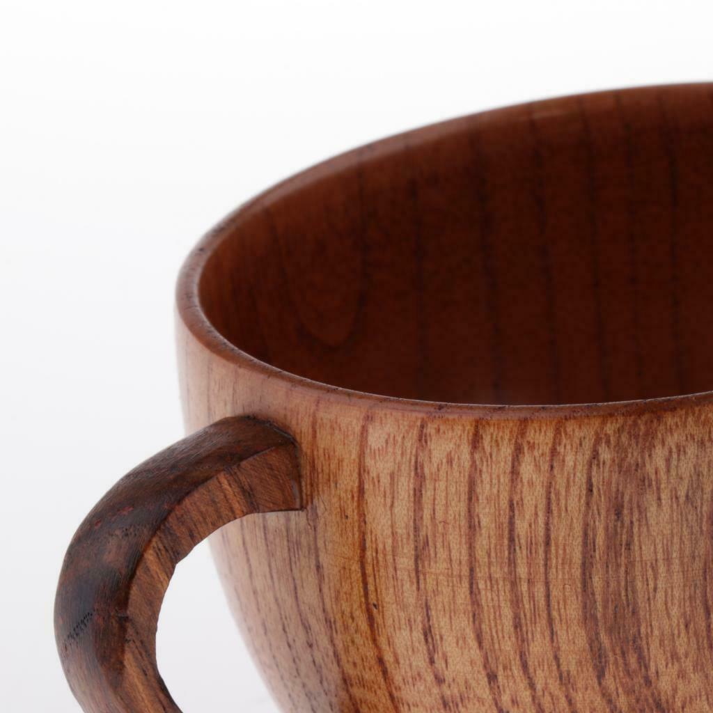 Solid Wood Coffee Beer Mug Milk Tea Cup Decorative Home Bar Drink 150ml
