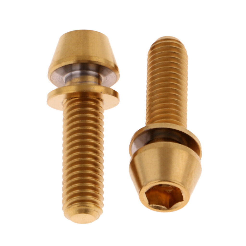 Pack 4 M5x16 / 20mm Titanium Alloy Taper Head Screw for Cycling