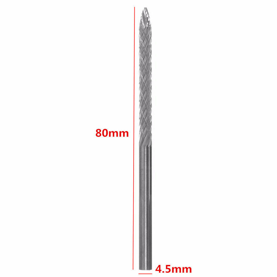 4.5mm x80mm Carbon Steel Nail Pneumatic Mushroom Carbide Drill Bit Tire Repair