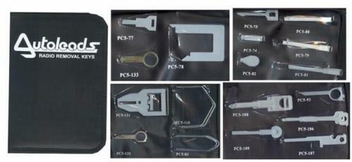 PC5-KEYSET AUTOLEADS CAR RADIO CD STEREO COMPLETE RADIO REMOVAL RELEASE KIT SET