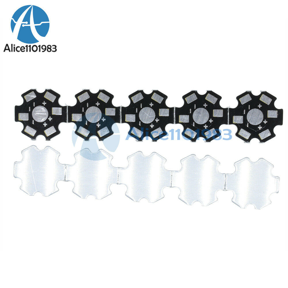 20PCS 20MM 1W 3W 5W high Power LED Universal Aluminum Plate Heat Sink  Black