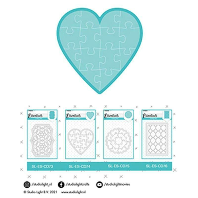Heart Puzzle Metal Cutting Dies Stencil DIY Scrapbook Album Paper Card Template