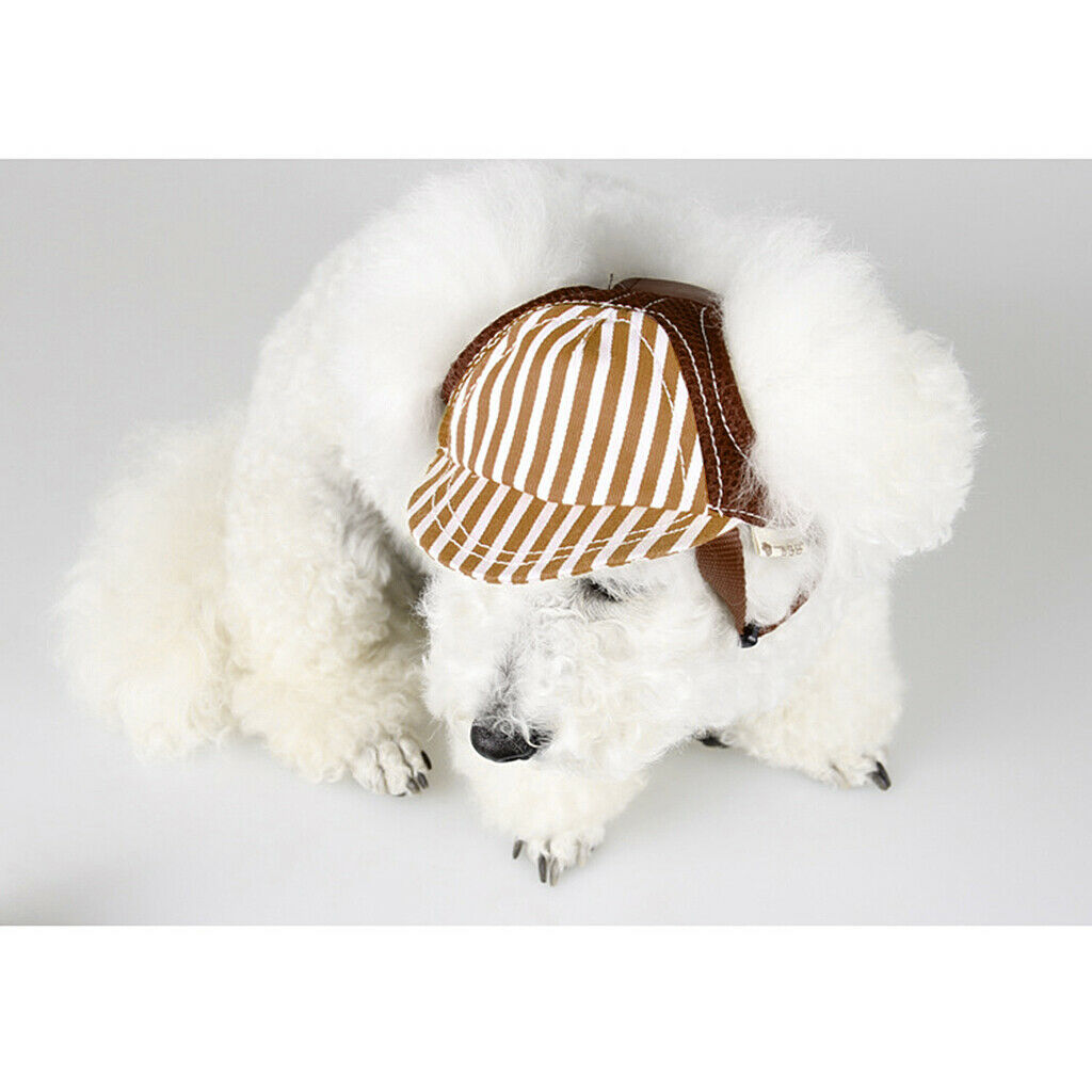 Summer Pet Dog Cat Baseball Visor Hat Puppy   Outdoor Sunbonnet Coffee S